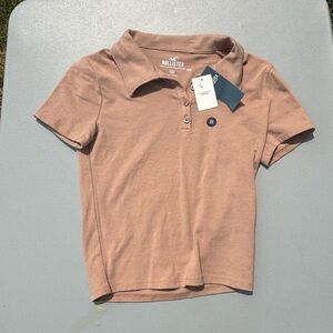 Light brown Hollister shirt with tags